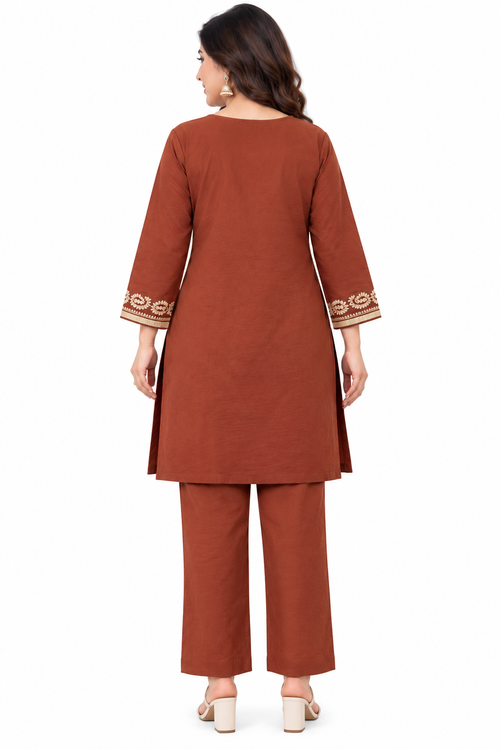 Vanya apparel Rayon embrodery kurti pant set for women