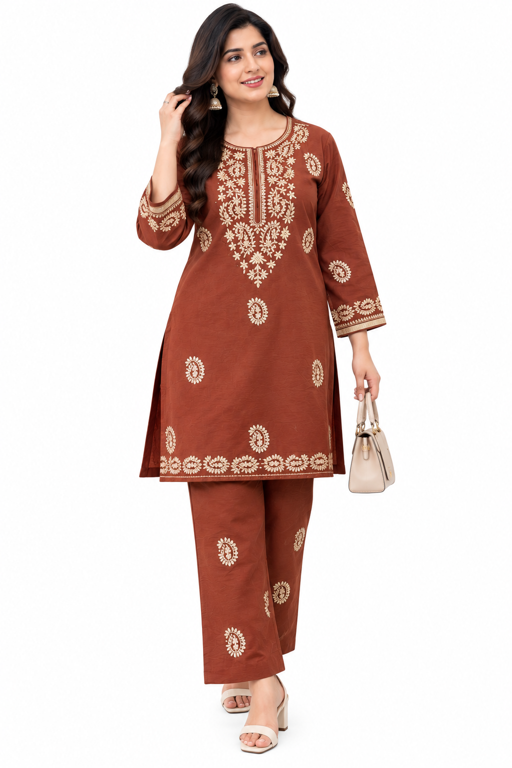 Vanya apparel Rayon embrodery kurti pant set for women