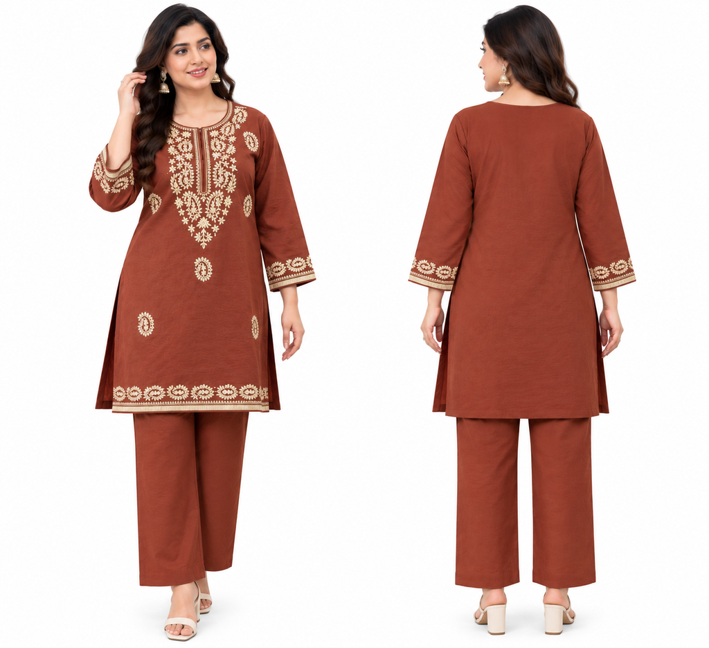 Vanya apparel Rayon embrodery kurti pant set for women