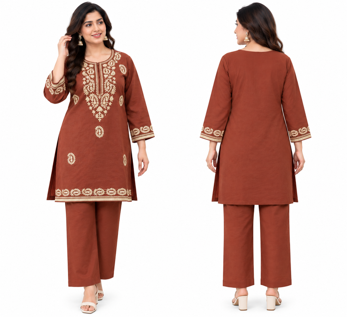 Vanya apparel Rayon embrodery kurti pant set for women